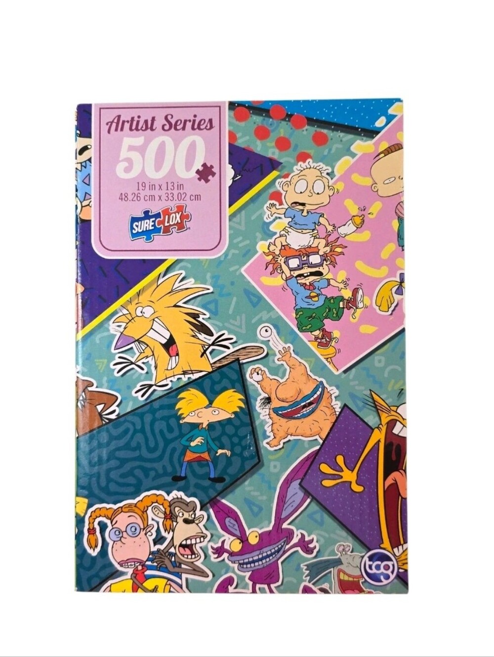 New 500pc Nickelodeon Cartoons Jigsaw Puzzle 13x19in Rugrats Ren and Stimpy +